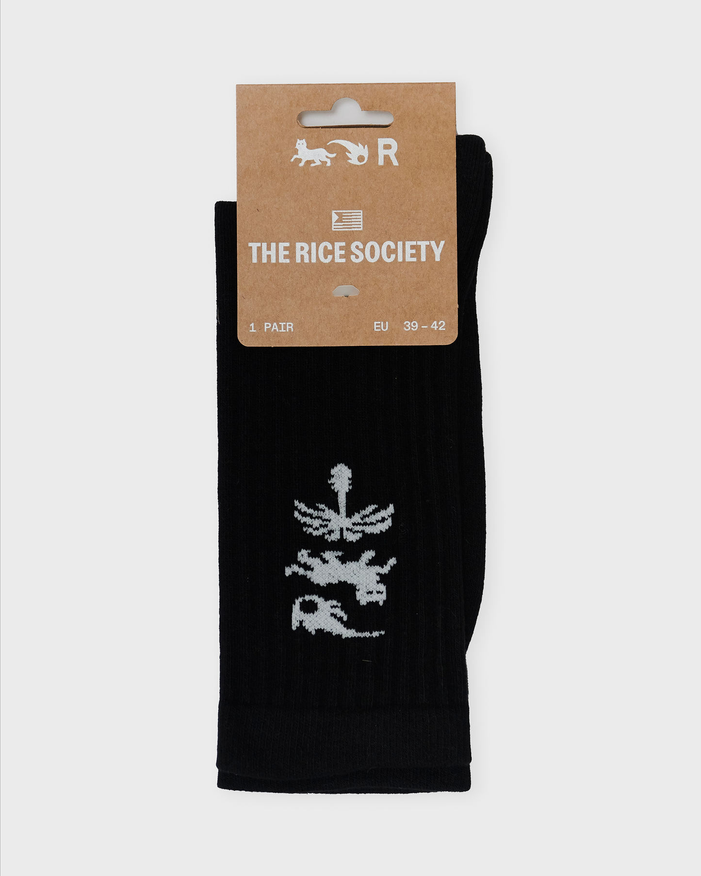 AVY ORGANIC CREW SOCK Black/White