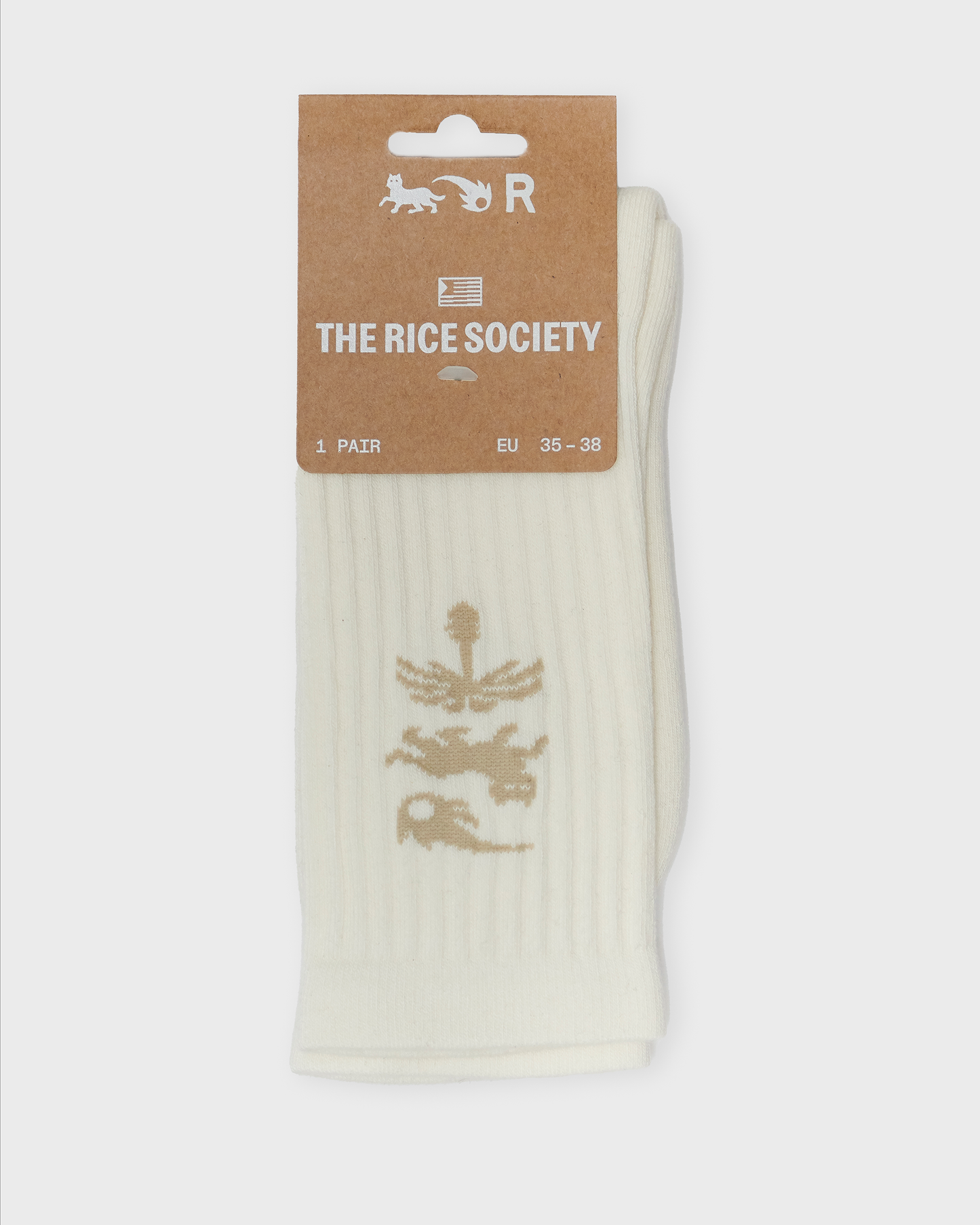 AVY ORGANIC CREW SOCK Ecru/Beige