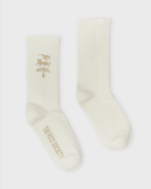 AVY ORGANIC CREW SOCK Ecru/Beige