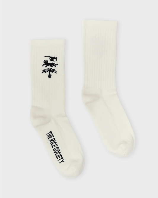 AVY ORGANIC CREW SOCK Ecru/Black