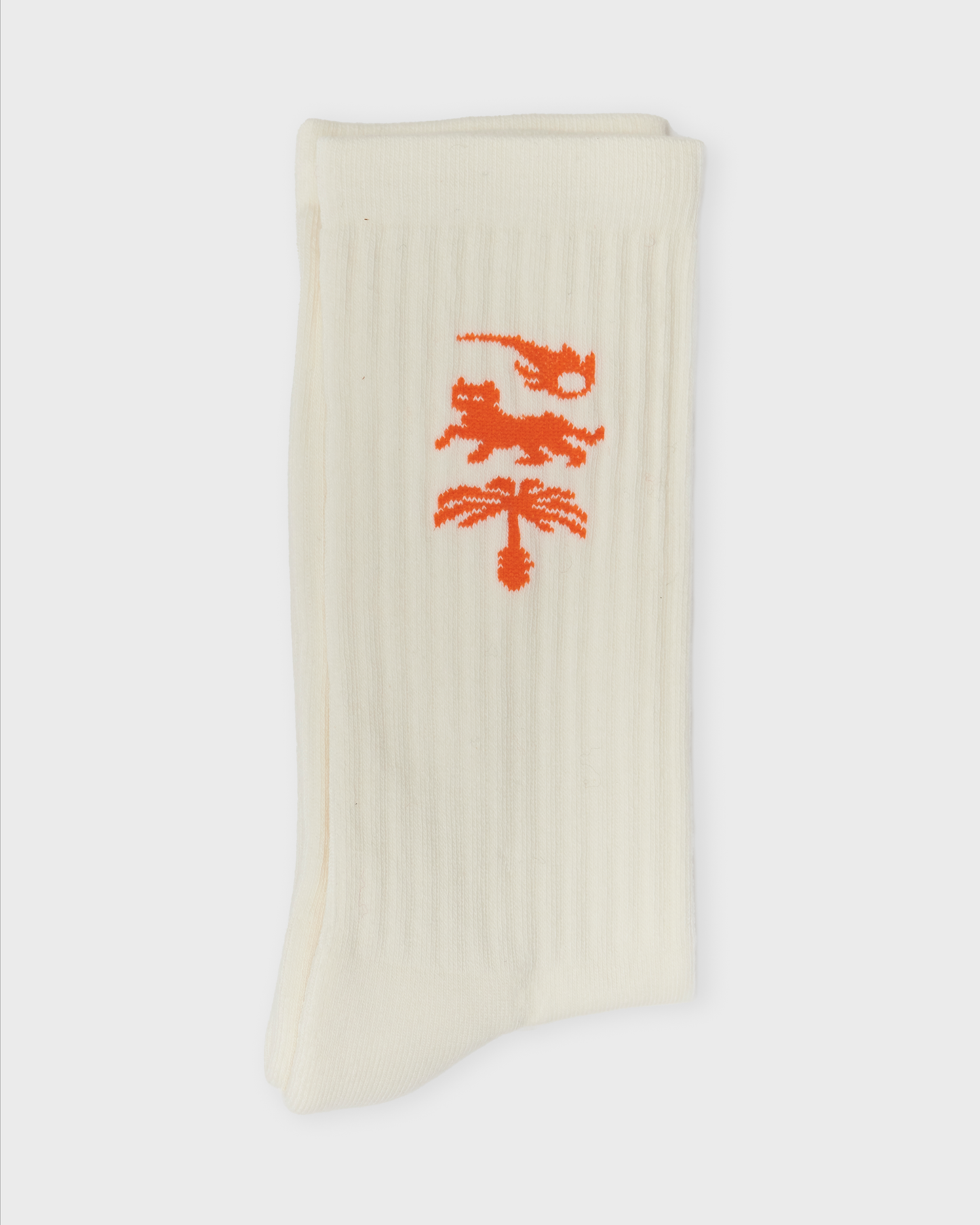 AVY ORGANIC CREW SOCK Ecru/Orange