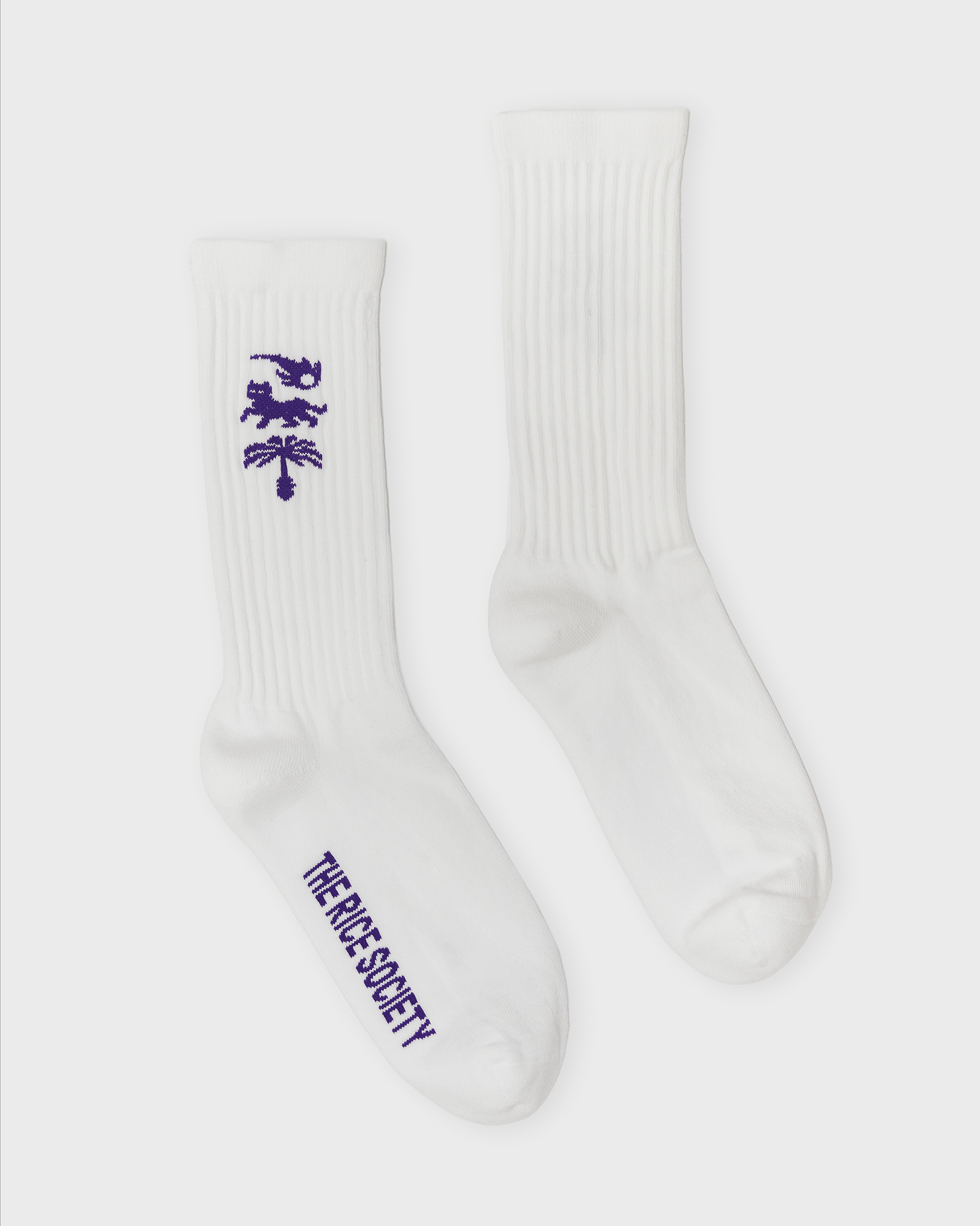 AVY ORGANIC CREW SOCK White/Purple