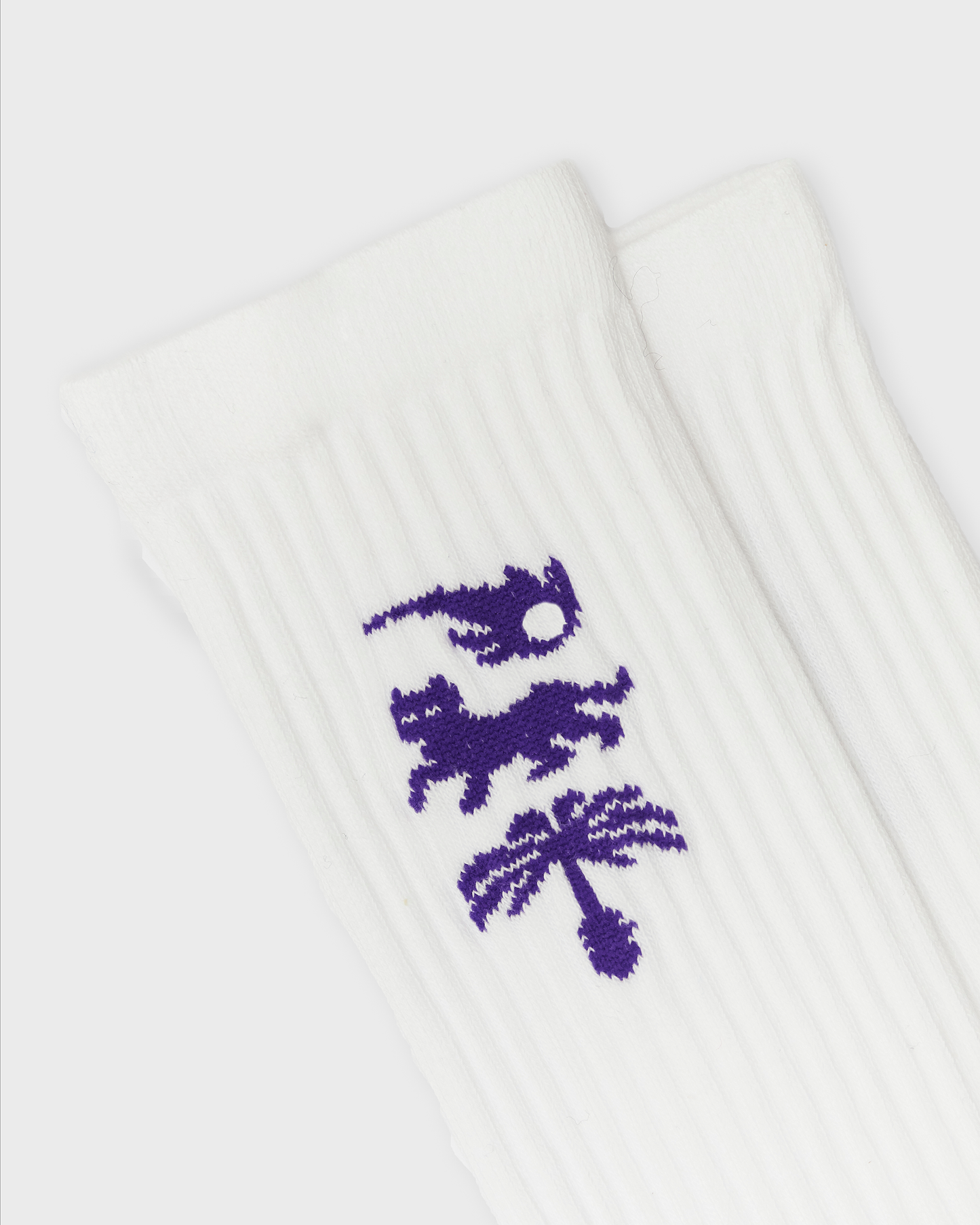 AVY ORGANIC CREW SOCK White/Purple